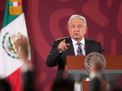 López Obrador, el lunes en su conferencia de prensa matutina en Ciudad de México.