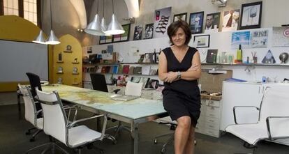 Pilar Ruiz, en la agencia El Cuartel, en Málaga.