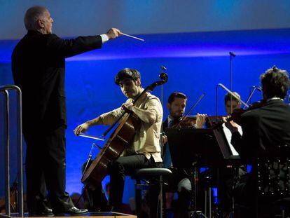 Barenboim y el chelista iraní Kian Soltani.