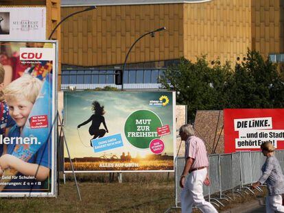 Cartelería electoral en Berlín.