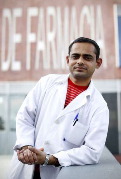 Padmakar Sueyavanshi, alumno indio de Química Orgánica en la Complutense.