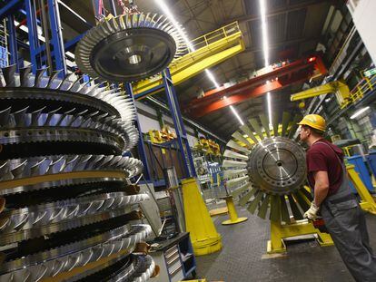 Fábrica de turbinas para plantas de gas de Siemens, en una imagen de enero de 2010 en Berlín.