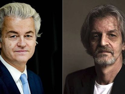 Geert Wilders (i) y su hermano Paul, nueve años mayor que él