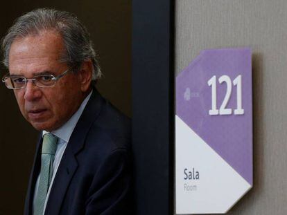 El ministro de Economía de Bolsonaro, Paulo Guedes, el pasado día 20.