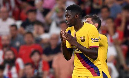 Dembélé, en San Mamés el pasado viernes.