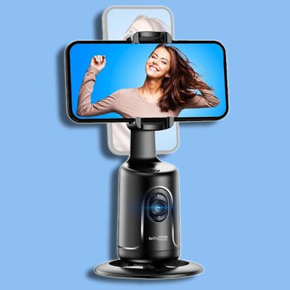 Artículo de EL PAÍS Escaparate que describe el mejor soporte para móvil con seguimiento facial automático.