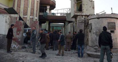 Imagen del estado en el que ha quedado la Embajada de Espa&ntilde;a en Kabul.