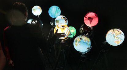 Imagen de la exposición 'Big Bang Data' en la Fundación Telefónica (Madrid).