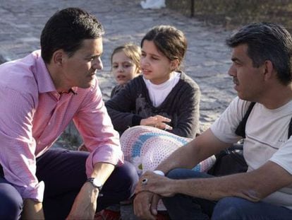 David Miliband, en septiembre en la isla griega de Lesbos.