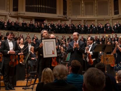 Riccardo Muti, director musical de la orquesta sinfónica de Chicago, se despide de su cargo el viernes 23 de junio de 2023, tras dirigir la Missa solemnis’, de Beethoven.