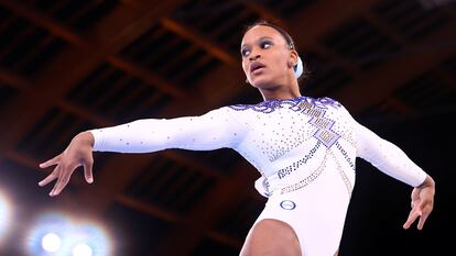 La gimnasta brasileña Rebeca Andrade, en Tokio. 