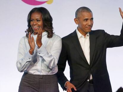 Michelle y Barack Obama, en Chicago, en 2017.