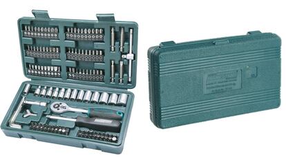 La caja de herramientas Mannesmann solo pesa 1,5 kilogramos y es muy resistente a posibles golpes.