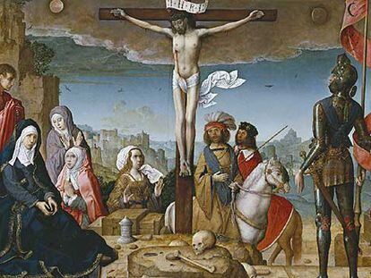 <i>La crucifixión</i><b>, de Juan de Flandes</b>.