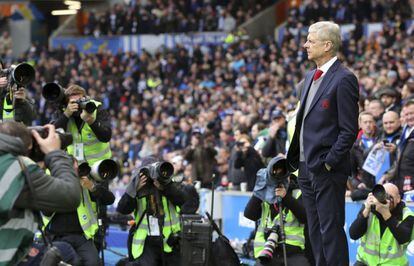 Arséne Wenger antes del partido del pasado fin de semana en Brighton.