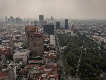 Vista de la contaminación en Ciudad de México este miércoles.