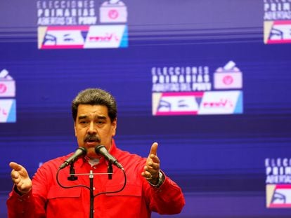 Nicolás Maduro, presidente de Venezuela, en una conferencia de prensa, el pasado 8 de agosto.