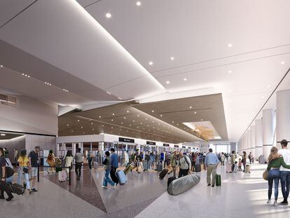Recreación de la futura Terminal 1 del aeropuerto californiano de San Diego, donde será sustituido un inmueble de los años sesenta.