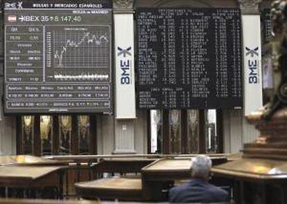 Imagen del principal indicador de la bolsa española, el IBEX 35.