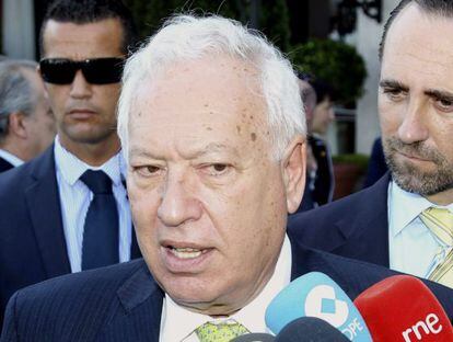 El ministro de Asuntos Exteriores de España, José Manuel García-Margallo, hoy en Palma de Mallorca.
