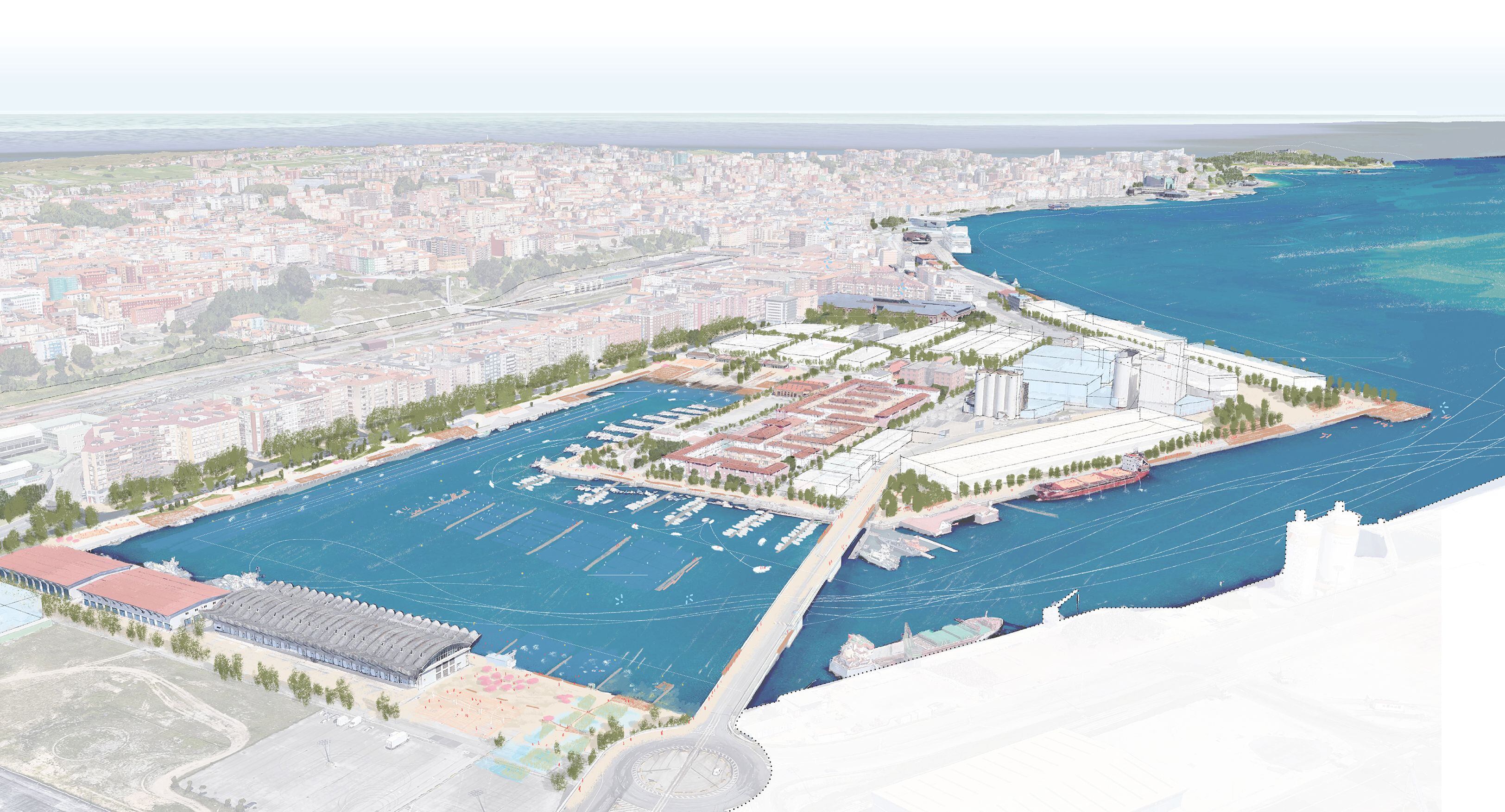 El futuro de Santander podría pasar por reconquistar parte del frente marítimo y transformarlo en un nuevo centro dotado de atractivos equipamientos culturales y actividad económica.