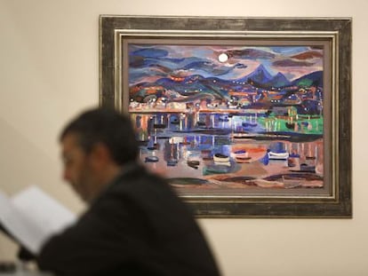 Una de las obras de Menchu Gal en la exposición de la sala kubo.