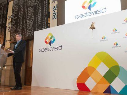 José Luis Martinez Dalmau, presidente de Saeta Yield, el día de la salida a Bolsa de la firma, el 18 de febrero de 2015.
