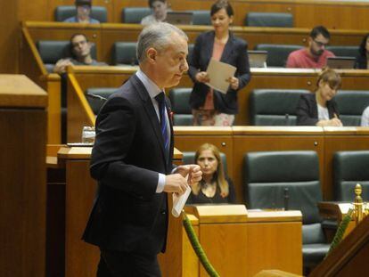 El lehendakari Iñigo Urkullu, durante un debate en el Parlamento vasco, el pasado noviembre.