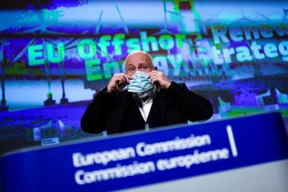 El vicepresidente de la Comisión Europea, Frans Timmermans, en un acto a finales de 2020.