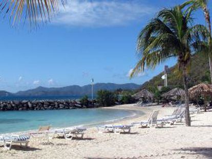 Una de las playas de Road Town, capital de Tortola, la principal de las Islas Vírgenes Británicas.
