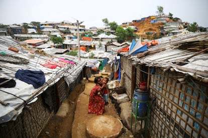 Unos niños de la etnia rohinyá en el campo de refugiados de Cox's Bazar, en Bangladés, en 2019.