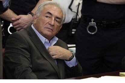 Strauss-Kahn, durante su comparecencia en el juzgado el pasado jueves.
