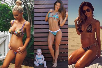 Hannah Polites, Sophie Guidolin y Sarah Stage, tres de las ‘fit moms’ más populares de Instagram.