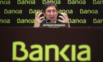 El presidente de Bankia, José Ignacio Goirigolzarri, durante la presentación de los resultados correspondientes a 2012