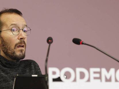 Pablo Echenique en un acto de Podemos. En vídeo, declaraciones del secretario de acción de la formación morada.