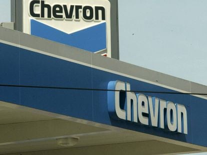 Logo de la petrolera estadounidense Chevron