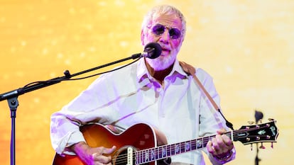 El cantautor Yusuf Cat Stevens en su concierto en el auditorio Starlite de Marbella, este miércoles.