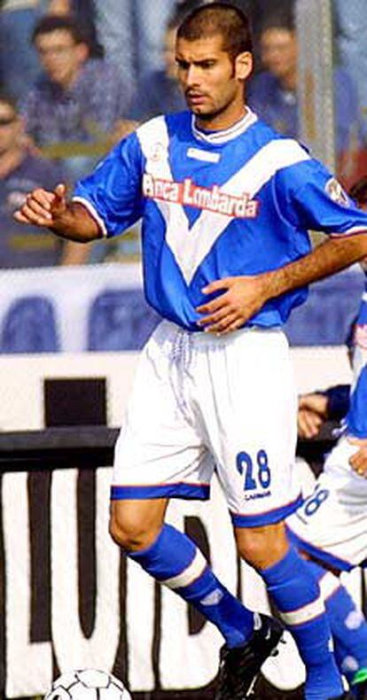 Guardiola, en su primer partido con el Brescia.