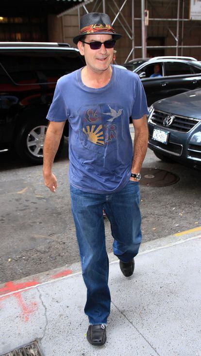 Charlie Sheen en Nueva York, el 24 de octubre de 2010