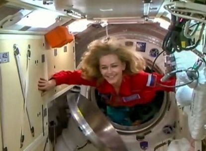 Yulia Peresild entra en la ISS. 