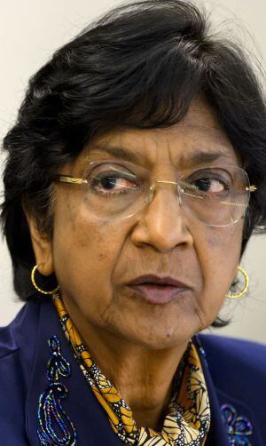 La Alta Comisionada de Derechos Humanos, Navi Pillay.