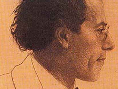 Retrato de Gustav Mahler.