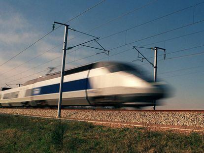 Un tren d'alta velocitat a França.