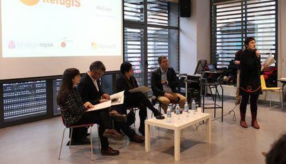Imagen de la presentación del proyecto 'RefugIS' este jueves en Barcelona.