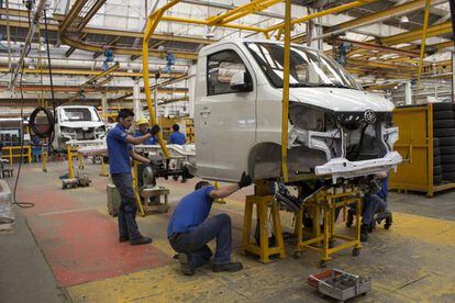 Vista general de una planta ensambladora de Giant Motors y JAC Motors, en Hidalgo (M&eacute;xico).