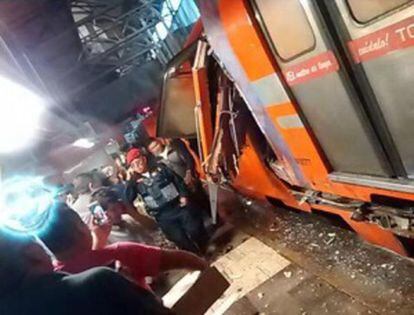 Choque de dos trenes en la Ciudad de México