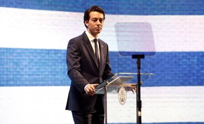 Sartori, en el lanzamiento de su precandidatura a la presidencia por el PN.