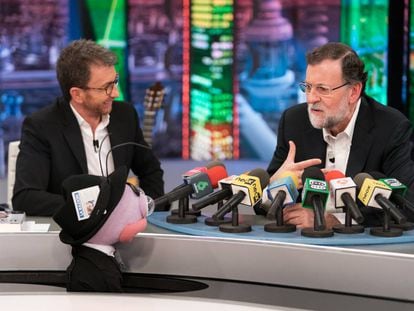 Mariano Rajoy, en el plató de 'El hormiguero' la noche del martes