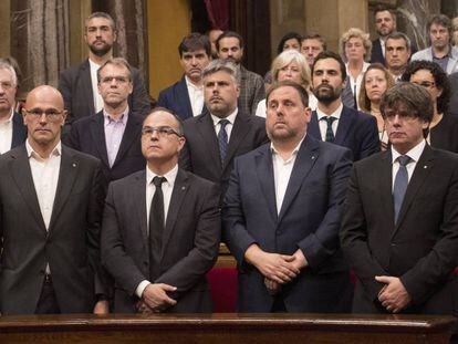 Romeva, Turull, Junqueras i Puigdemont, en una imatge del 2017.