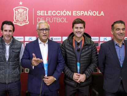 Emery, Gregorio Manzano, Pochettino y Luis García.